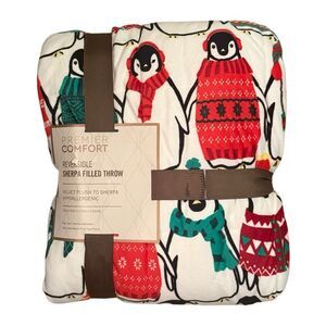 Premier Comfort Penguin Sherpa Throw (reversible)